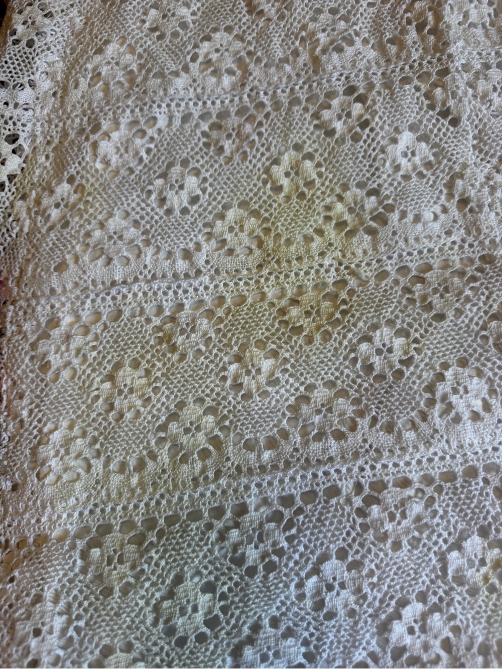 60s Vintage White Lace Mexican Wedding Dress Sz M - Picture 7 of 16